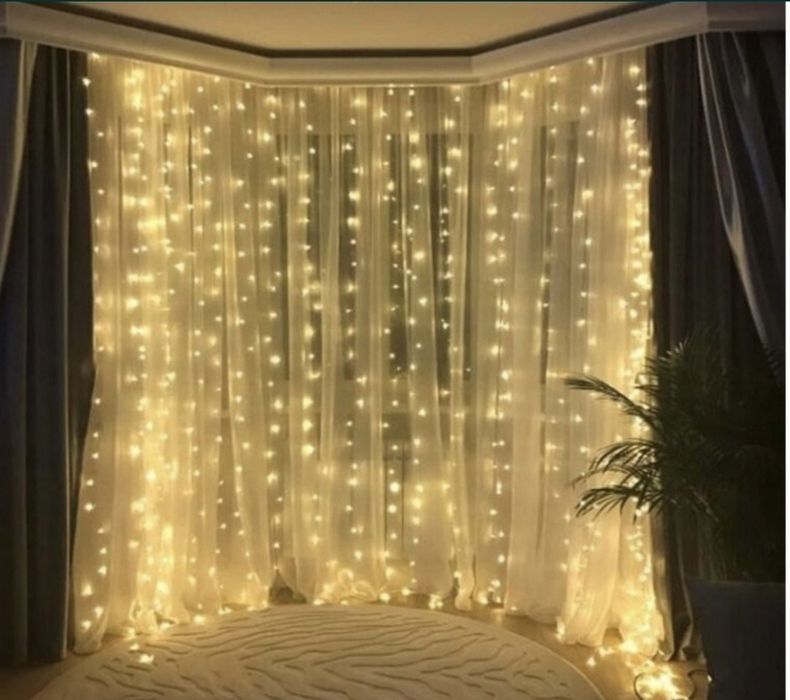 Гирлянды водопад с пультом