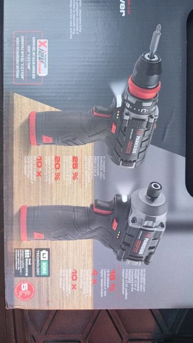 Set Impact si Filetanta Parkside Performance 12V NOI cu Garanție 5 Ani