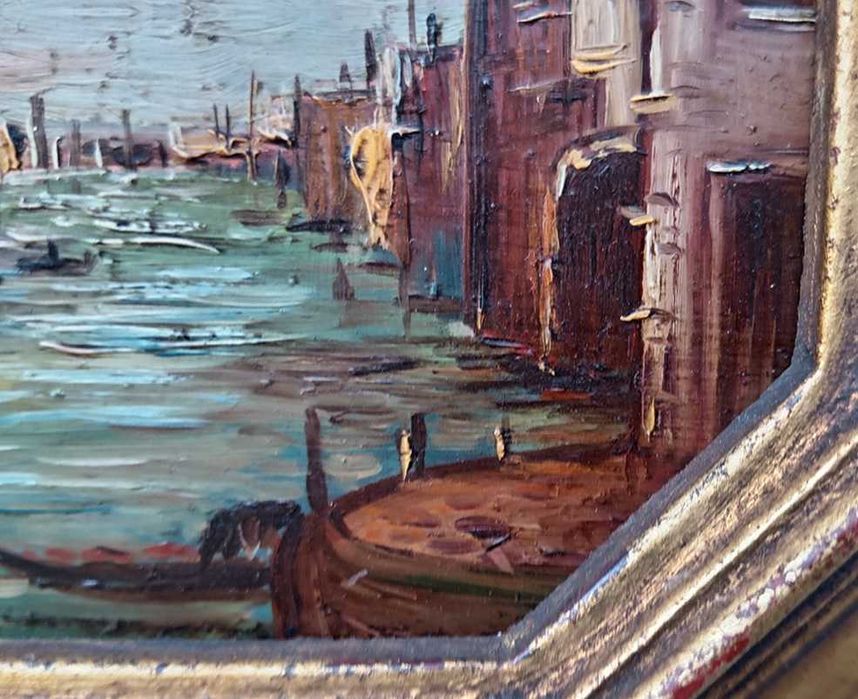 Tablou foarte vechi  - Venetia - semnat Magni