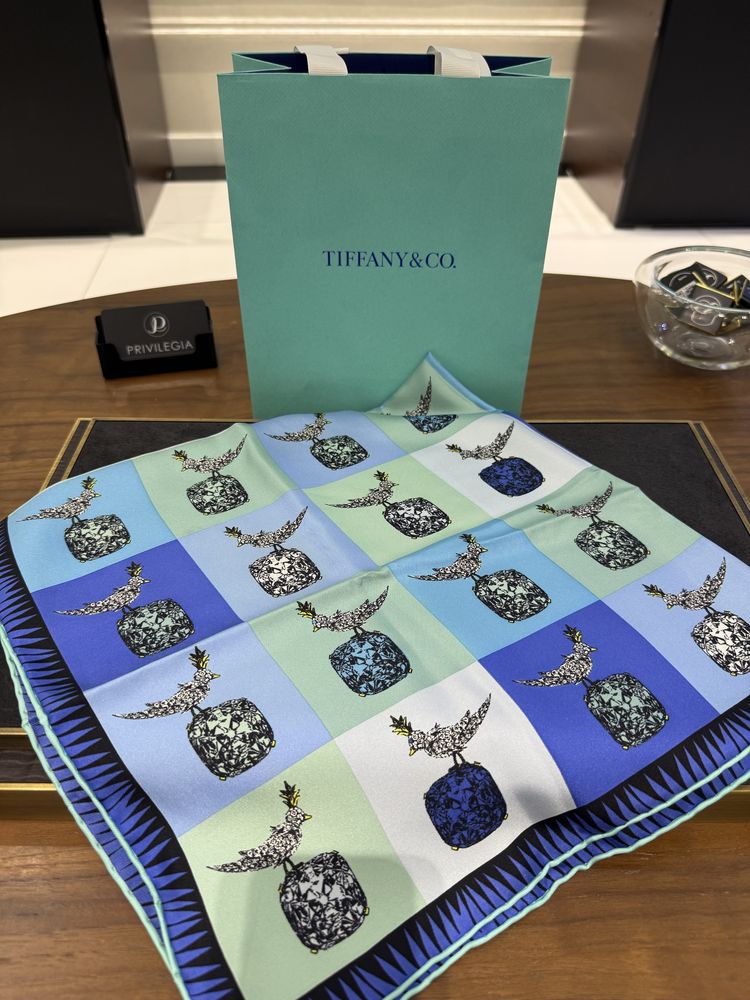 NEW Платок Tiffany & Co Bird on a Rock 733620
