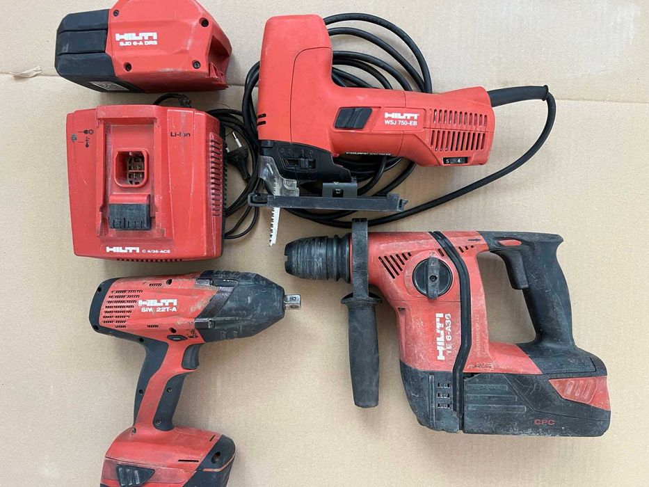 Makita- винтоверт, зеге, ъглошлайф HILTI- зеге, перфоратор, гайковерт