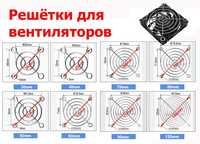 разные решётки на вентиляторы и сами кулеры разные для охлаждения