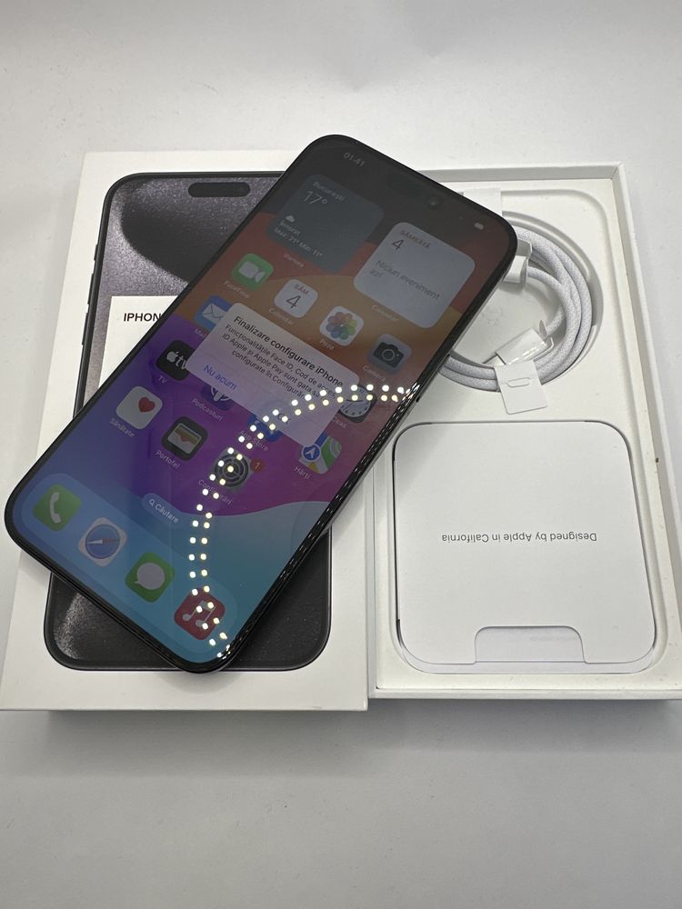 Iphone 15 Pro Max black 256gb Ca Nou Amanet Crangasi Lazar 42880