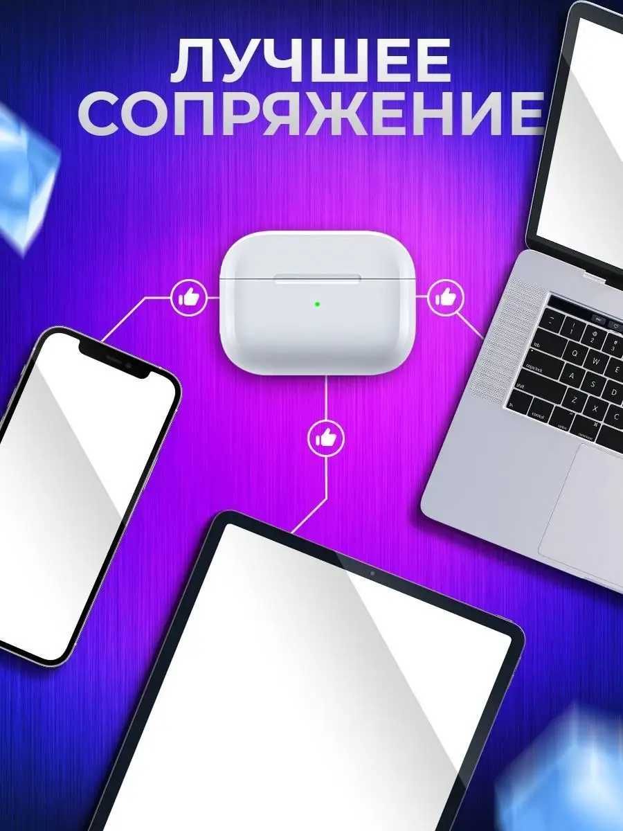 Наушники беспроводные Air Pro для айфон и Android