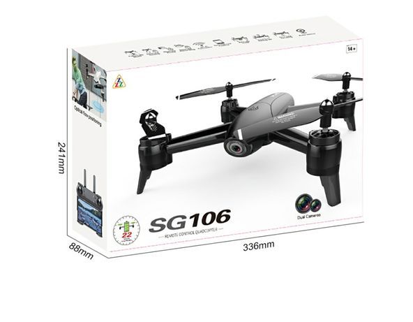 Новые дроны SG106, в упаковке, 2 камеры, 22 минуты полета, HD камера