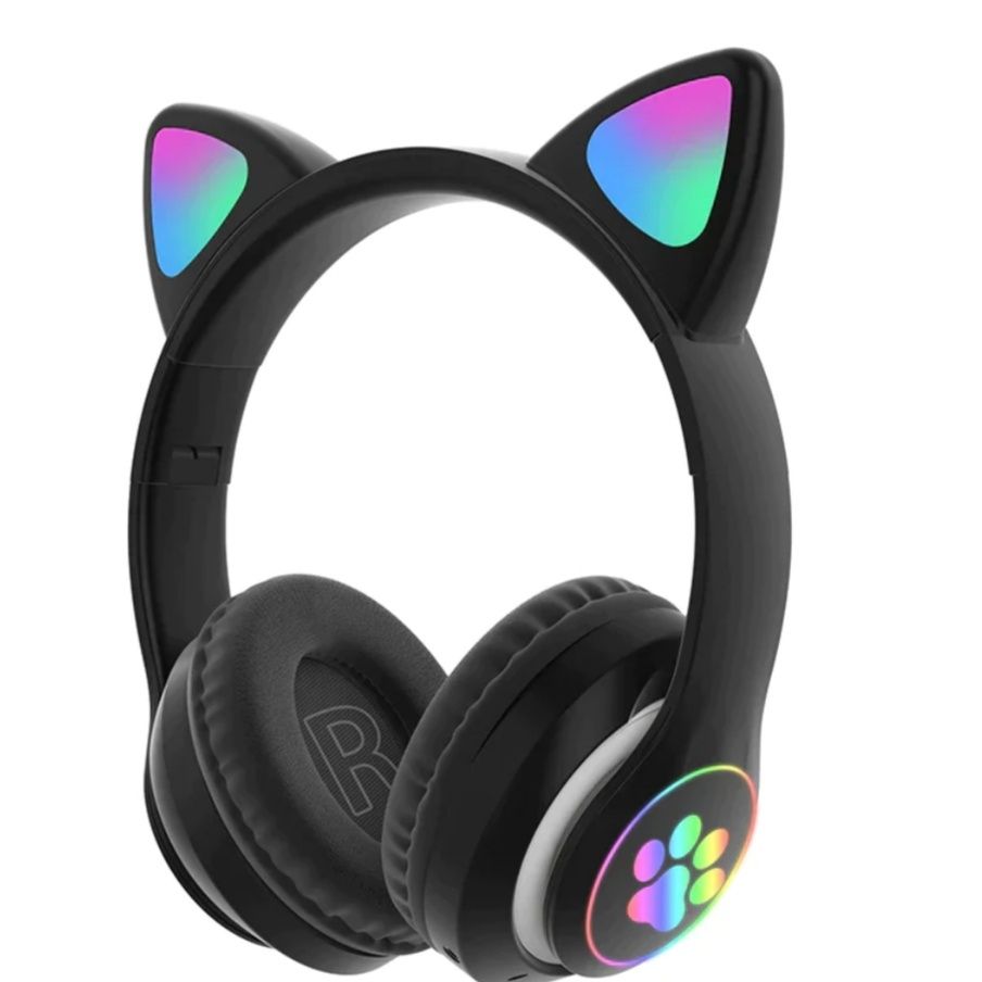 Căști wireless pliabile urechi de pisica CAT EAR sport stereo BT RGB