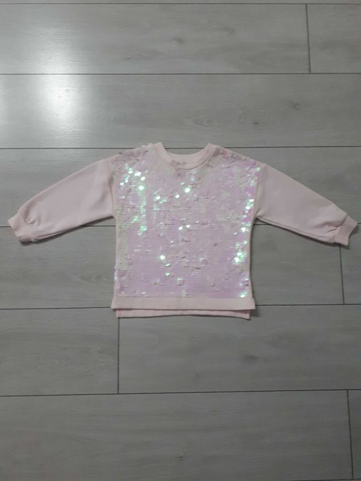 Pulover nou roz fete, H&M, 3-4 ani