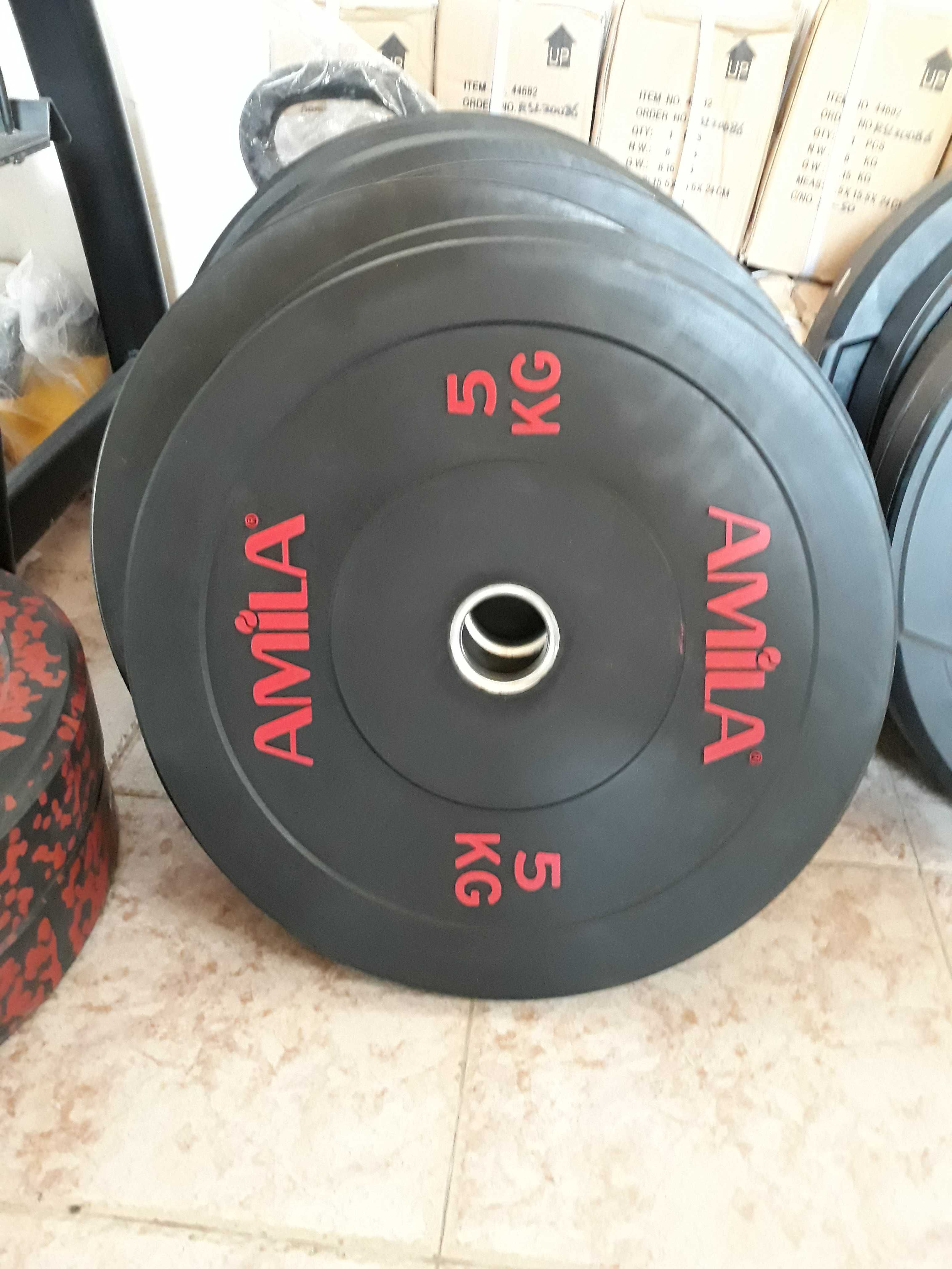 Бъмпер Дискове AMILA BUMPER PLATES - 5 кг - 20 кг, Фитнес Тежести