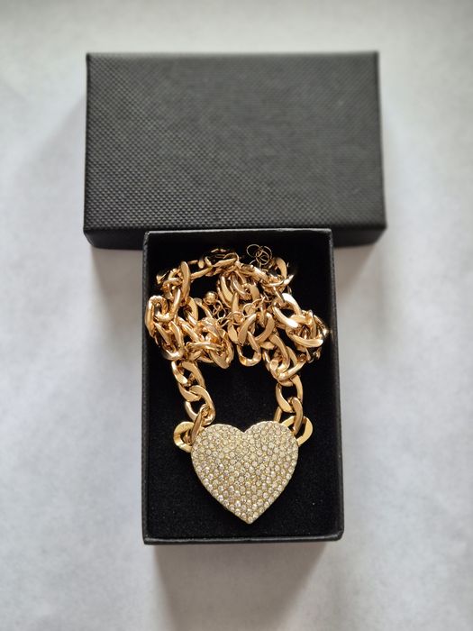 Дамско колие във формата на сърце / 18 к. позлата + ПОДАРЪК гривна!