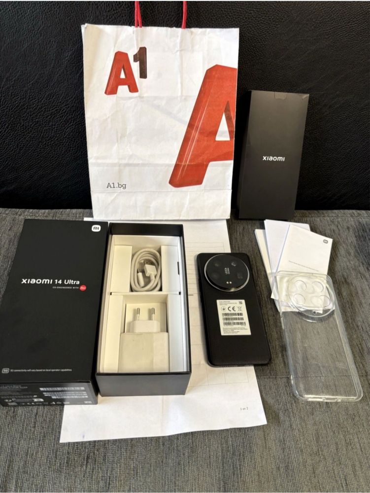 512GB Xiaomi 14 Ultra 16GB 5G Гаранция A1 2026г. Black / Черен