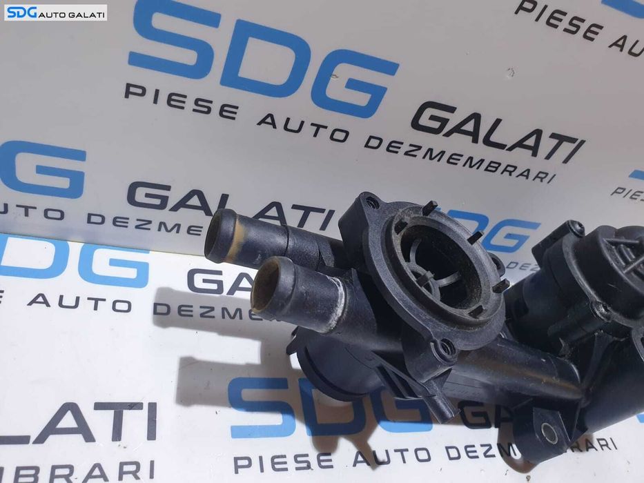 Corp Carcasa Termostat Racire cu Senzor Temperatura Apa Volkswagen Tiguan 1.4 TSI BWK CAVA CAVD CTHA CTHD 2008 - 2011 Cod 03C121111P 03C121118D