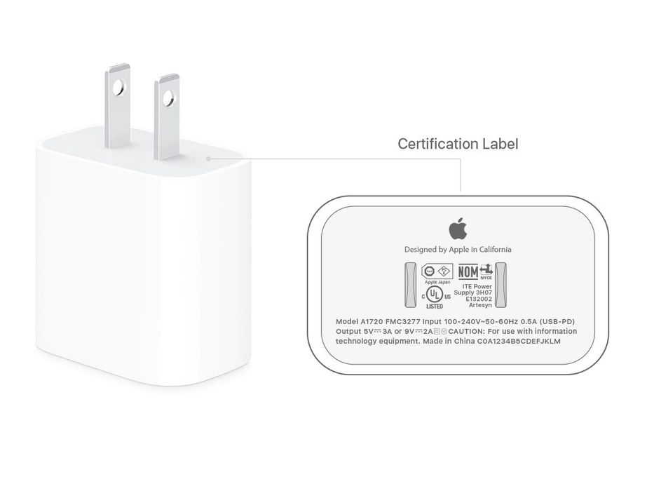 Адаптер питания USB-C 18 Вт