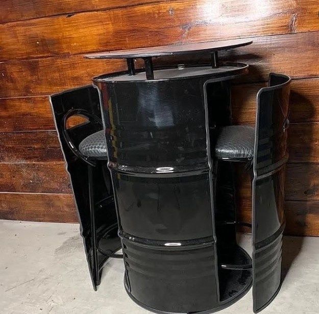 Уникальные мебель из металлических бочек – стиль, прочность.