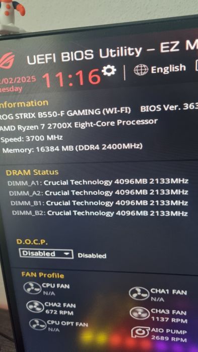 16 GB RAM DDR4 2133 -2400