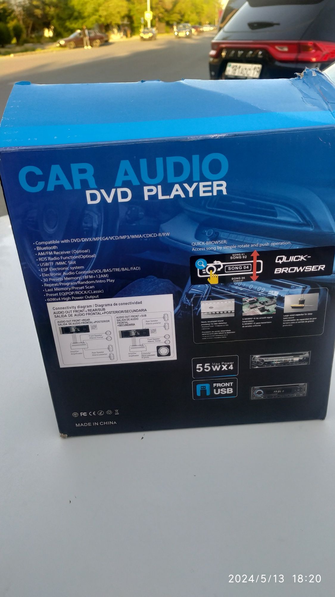 Автомагнитола 1Din читает все форматы, DVD ,CD , новая ! Фирма Car aud