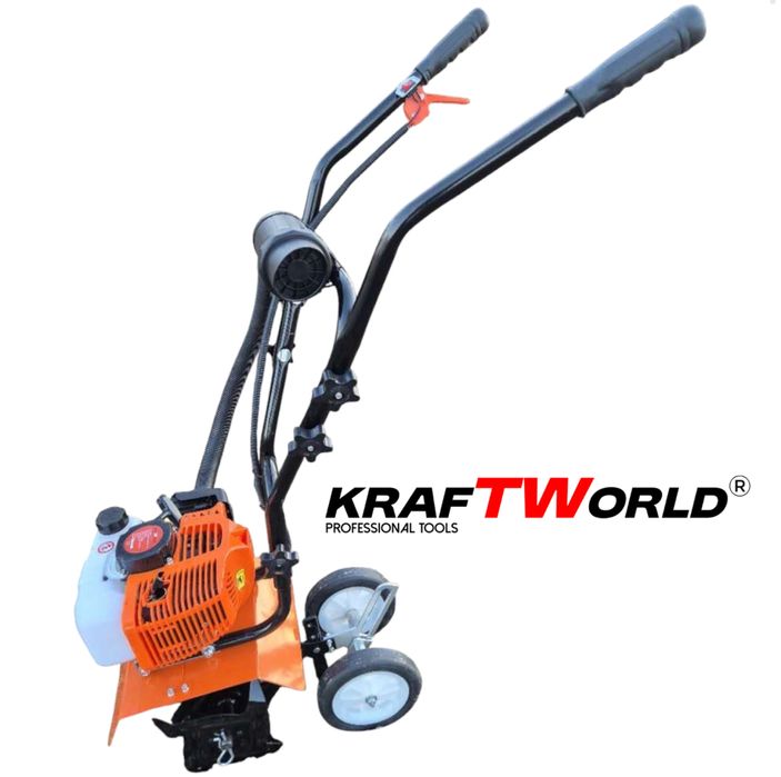 Бензинов Мулти Култиватор KraftWorld – Двутактова Мини Мотофреза