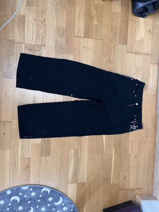 Blugi cu design floral