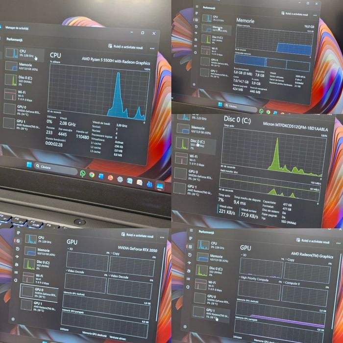 Laptop Gaming Lenovo IdeaPad 3, AMD Ryzen™ 5, 16GB, 512GB, IPS, 144Hz!