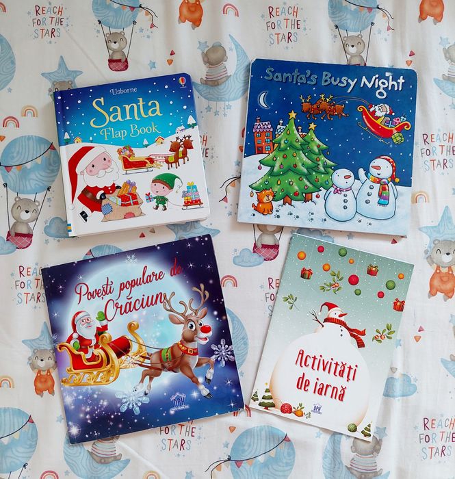 Set 4 cărți de Crăciun pentru copii 2-5 ani