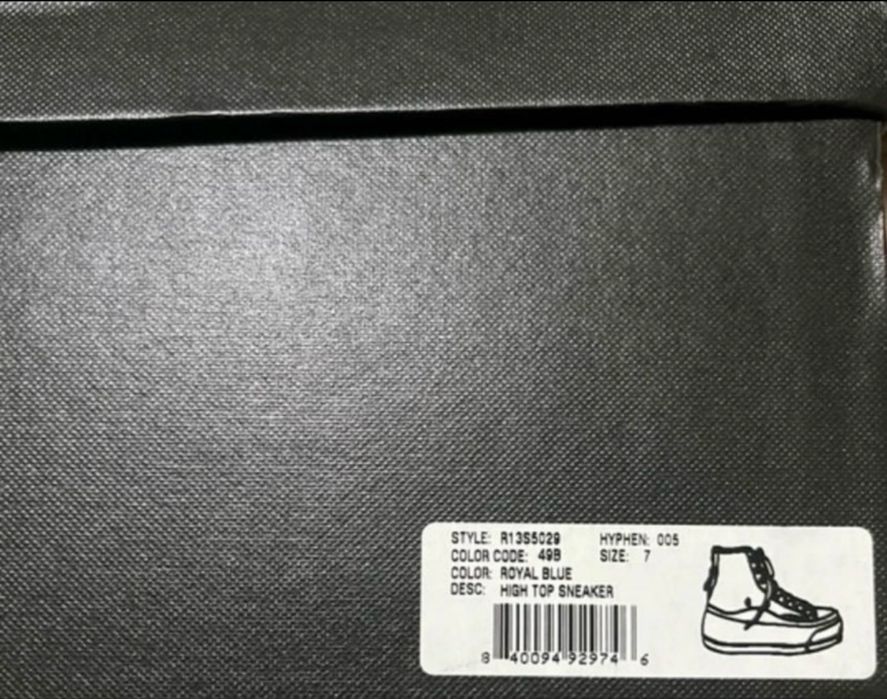 Tenesi R13 Kurt high top sneakers Royal blue 36.5 autentic