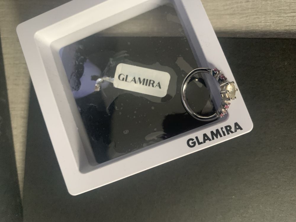 Inel logodna piatra Safir Aur alb