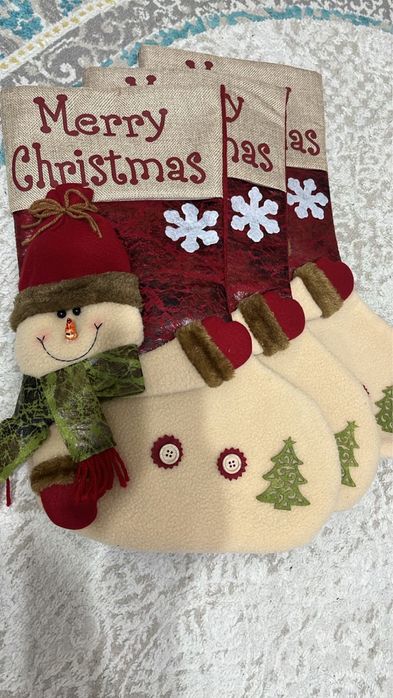 новогодние носки для декора