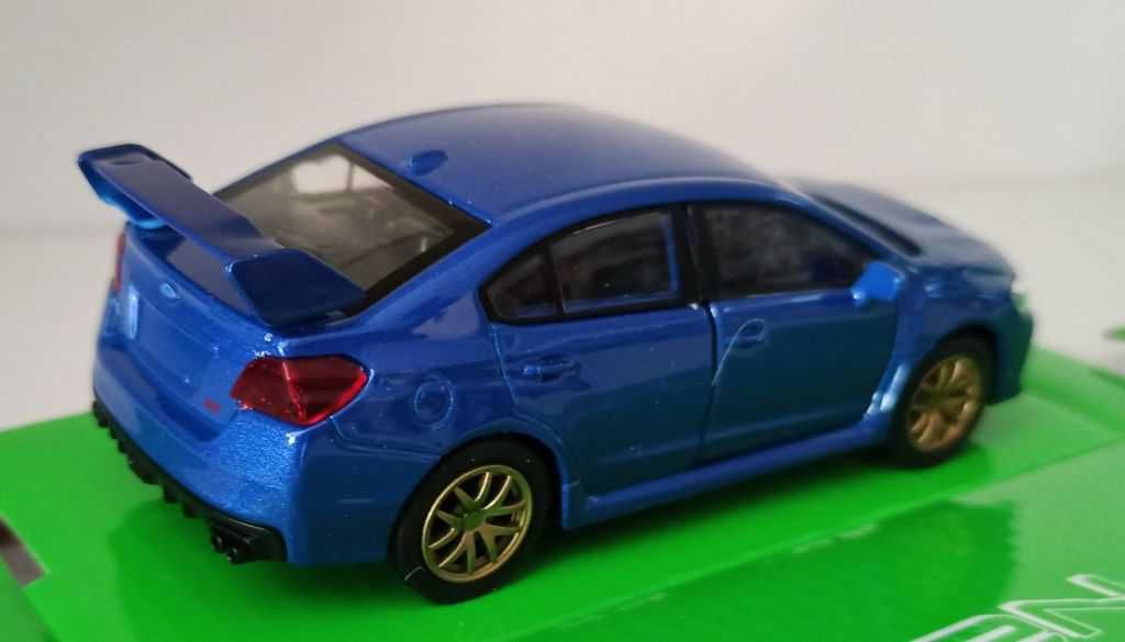 Macheta Subaru WRX STi albastru - Welly 1/36