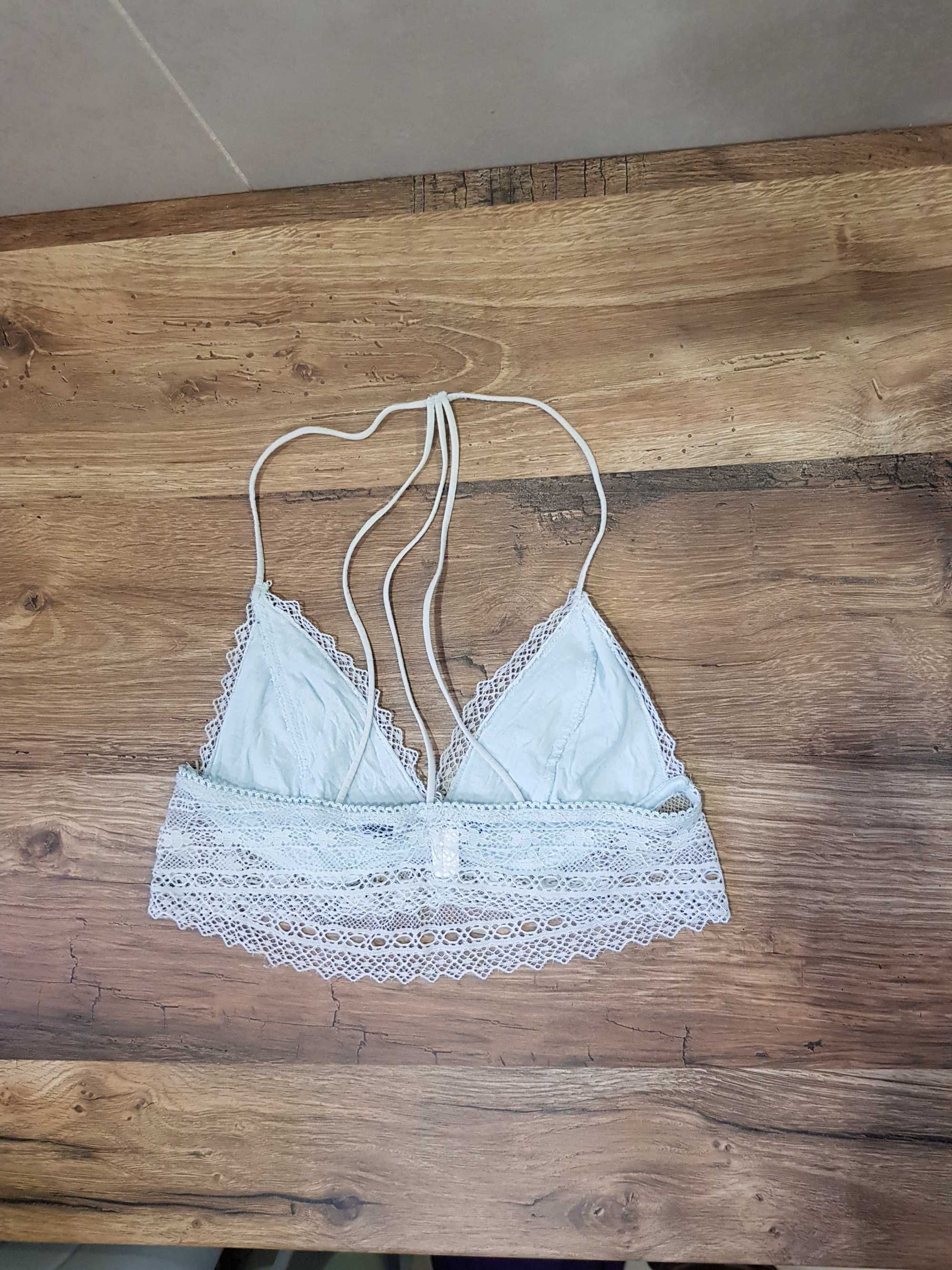 Sutien bralette de dantela XS albastru deschis