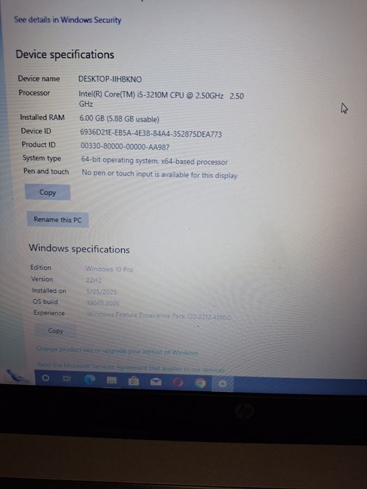 Vand Laptop Hp Probook 4740S  I5  cu ssd 240 gb  wind 10