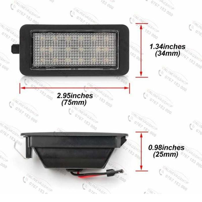Lampa Led numar VW up, E-up Skoda Citigo E-Citigo Seat Mii,E-Mii