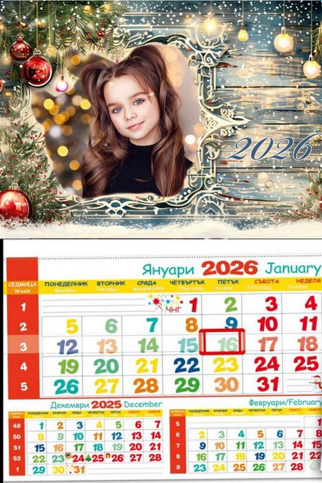 Промо пакет 5 календара за 2026+ подаръци