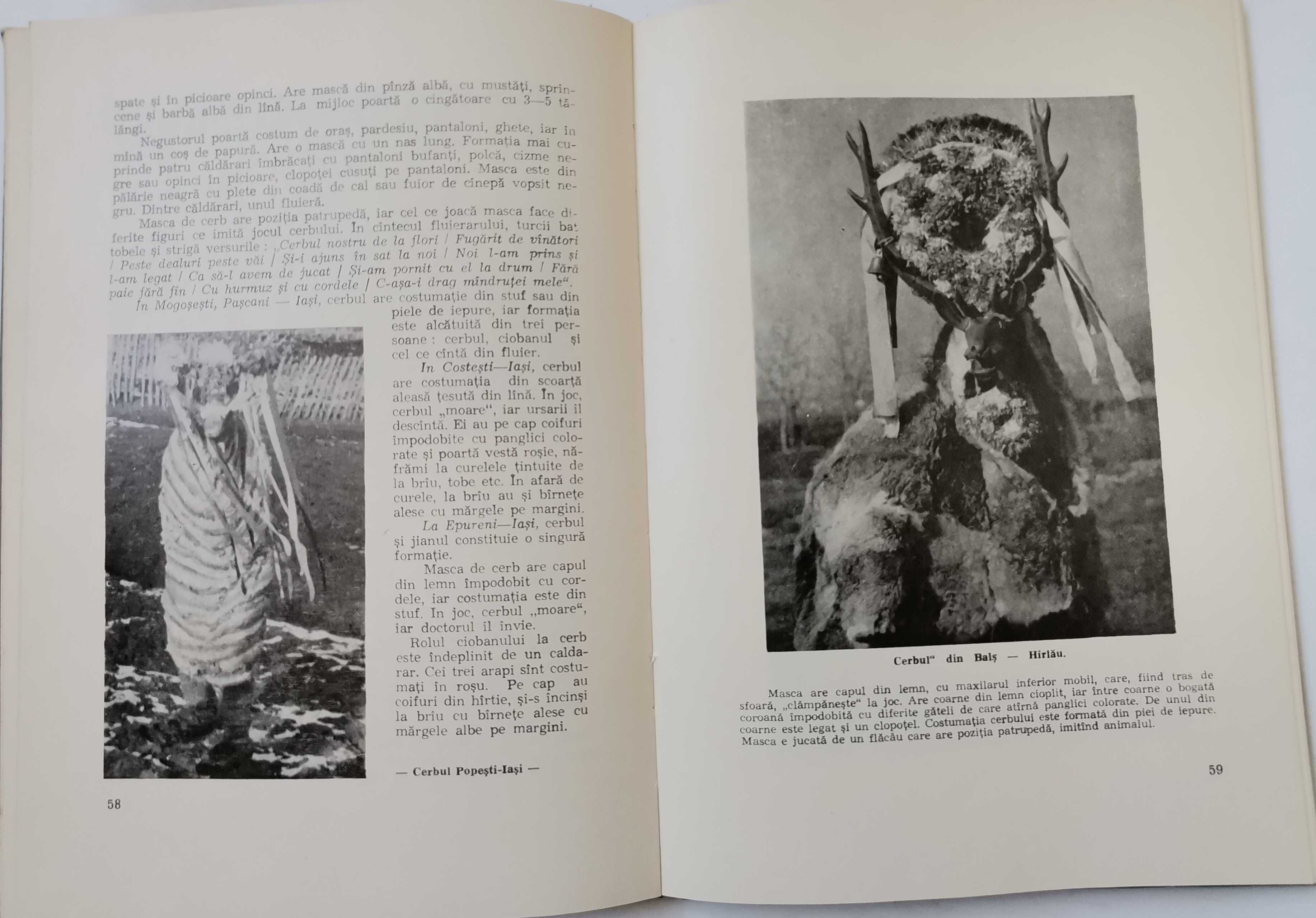 Emilia Pavel - Jocuri cu masti, Zona Iasi 1971 Manual Etnografic