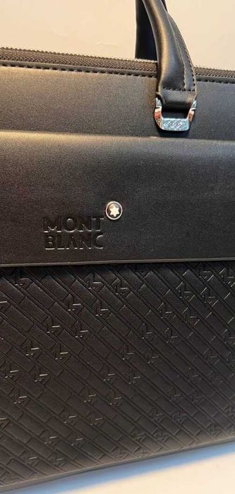 Geantă pentru bărbați 
servietă Mont Blanc, piele  1977