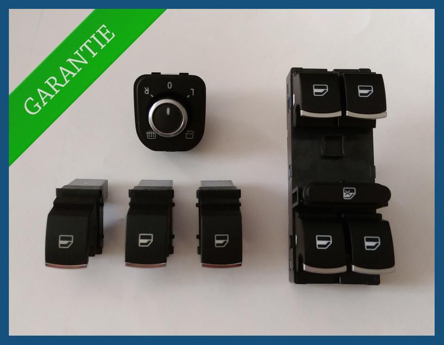 Set butoane geamuri electrice cu crom VW Golf 5 6 Passat B6 B7 CC Eos