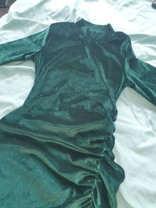 Rochie catifea verde