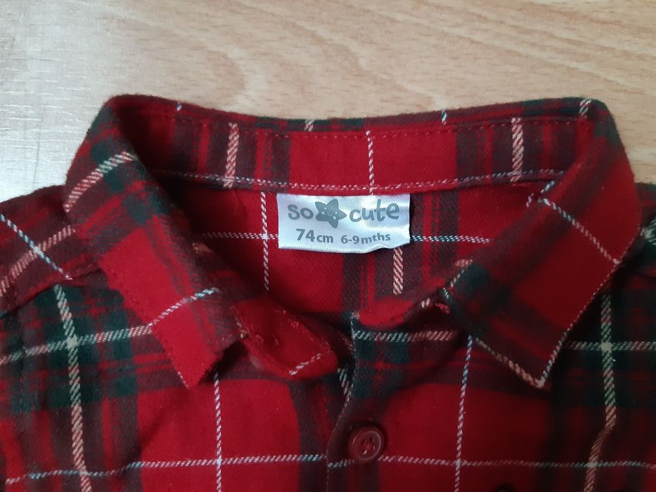 Лот от 3 броя коледни блузки, размер 6-9 м