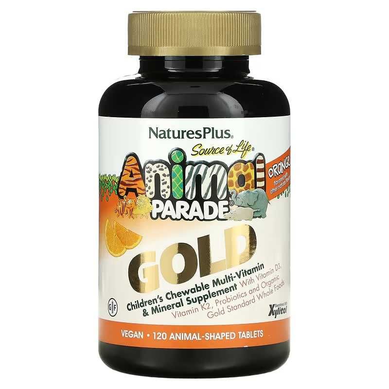 NaturesPlus, Gold  Children's Multivitamin & Mineral,  120 Animals