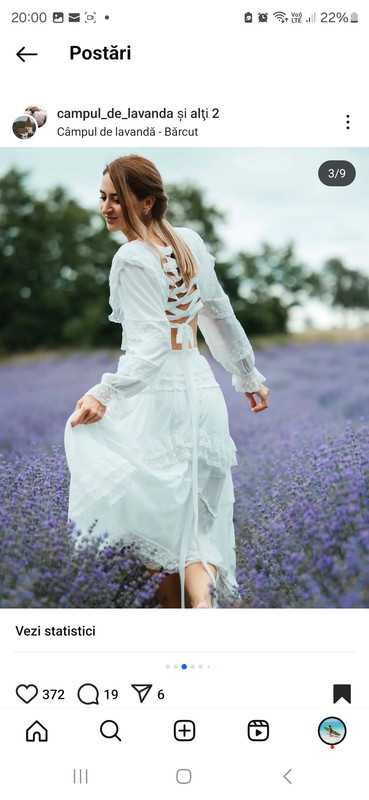 Rochie Alba Midi Celeste