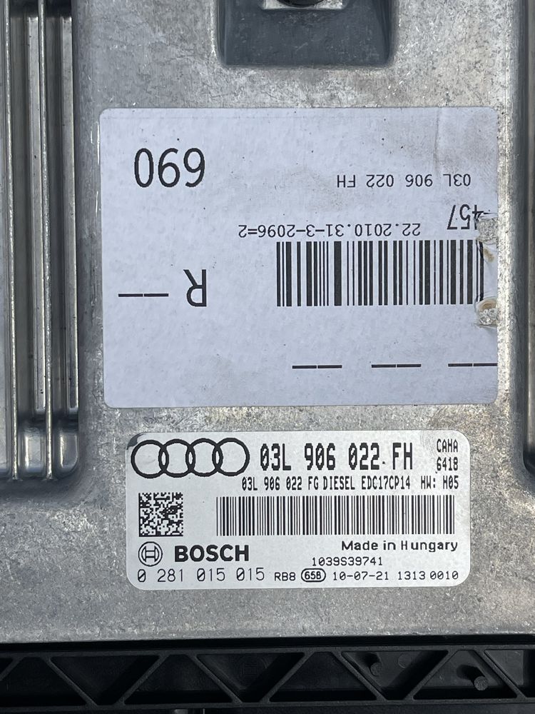 ECU Calculator motor Audi A6 2.0TDI cod 03L906022FH 0281015015 CAHA