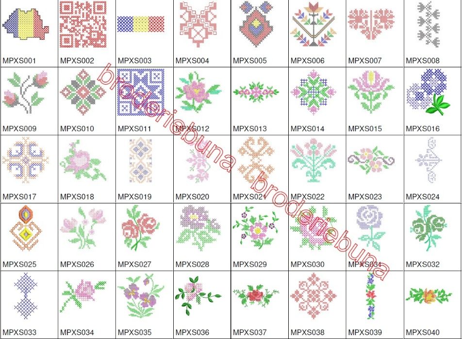 broderie FLORI punct cruciulita vol. 2 / ptr. masina de brodat