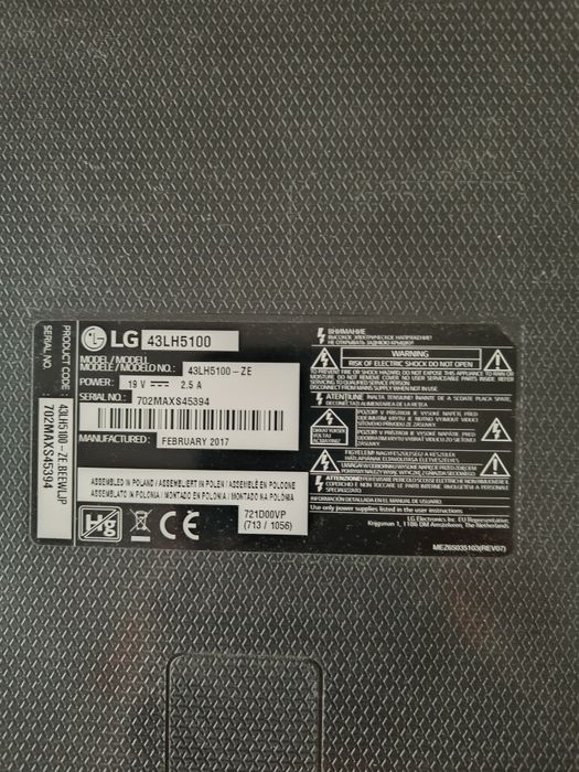 Televizor LG 43LH5100 defect