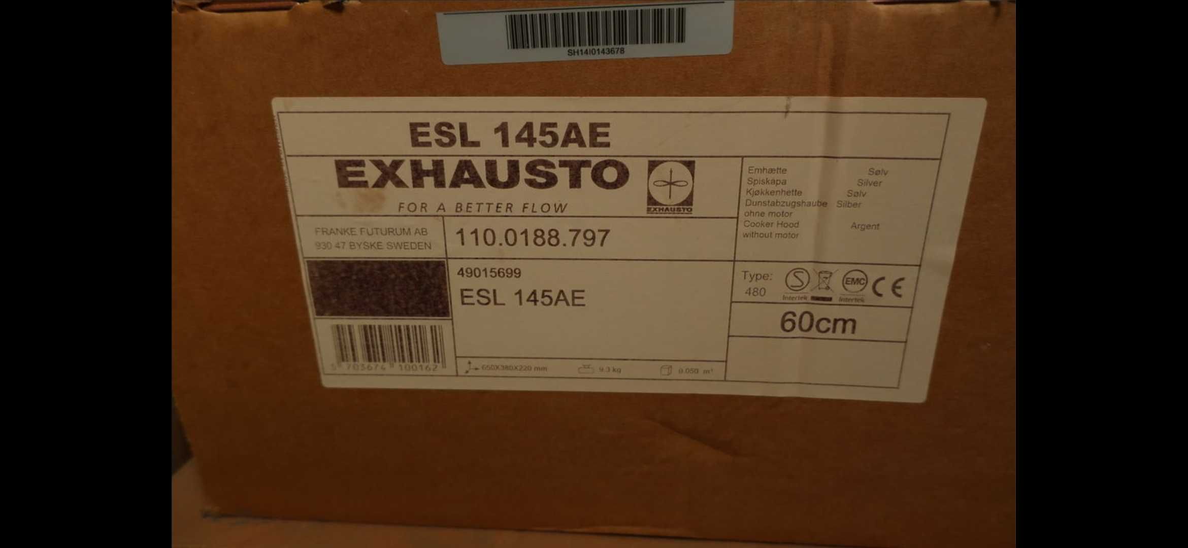 Hota Exhausto ESL145AER fara motor pt. sistem centralizat ventilatie