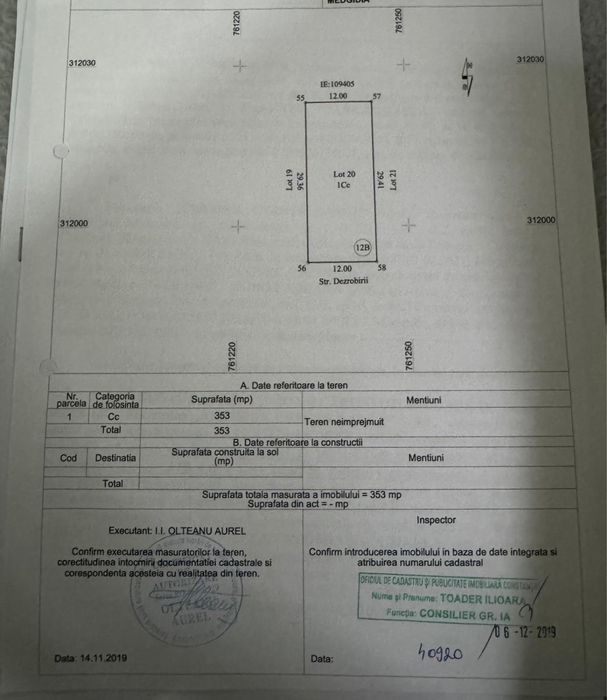 Vând teren intravilan in Medgidia,zona imum