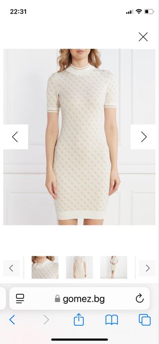 GUESS Плетена рокля Рокля SS LISE 4G LOGO SWTR