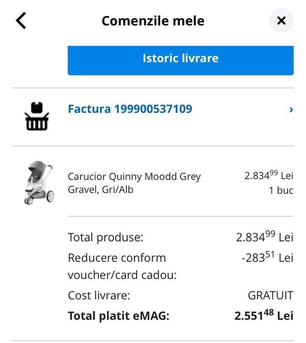 Cărucior copiii . Quincy Moodd  Grey Gravel, alb și gri