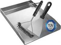 Plita groasă inox pt gratar pe carbuni, gaz sau electric,  40x30cm