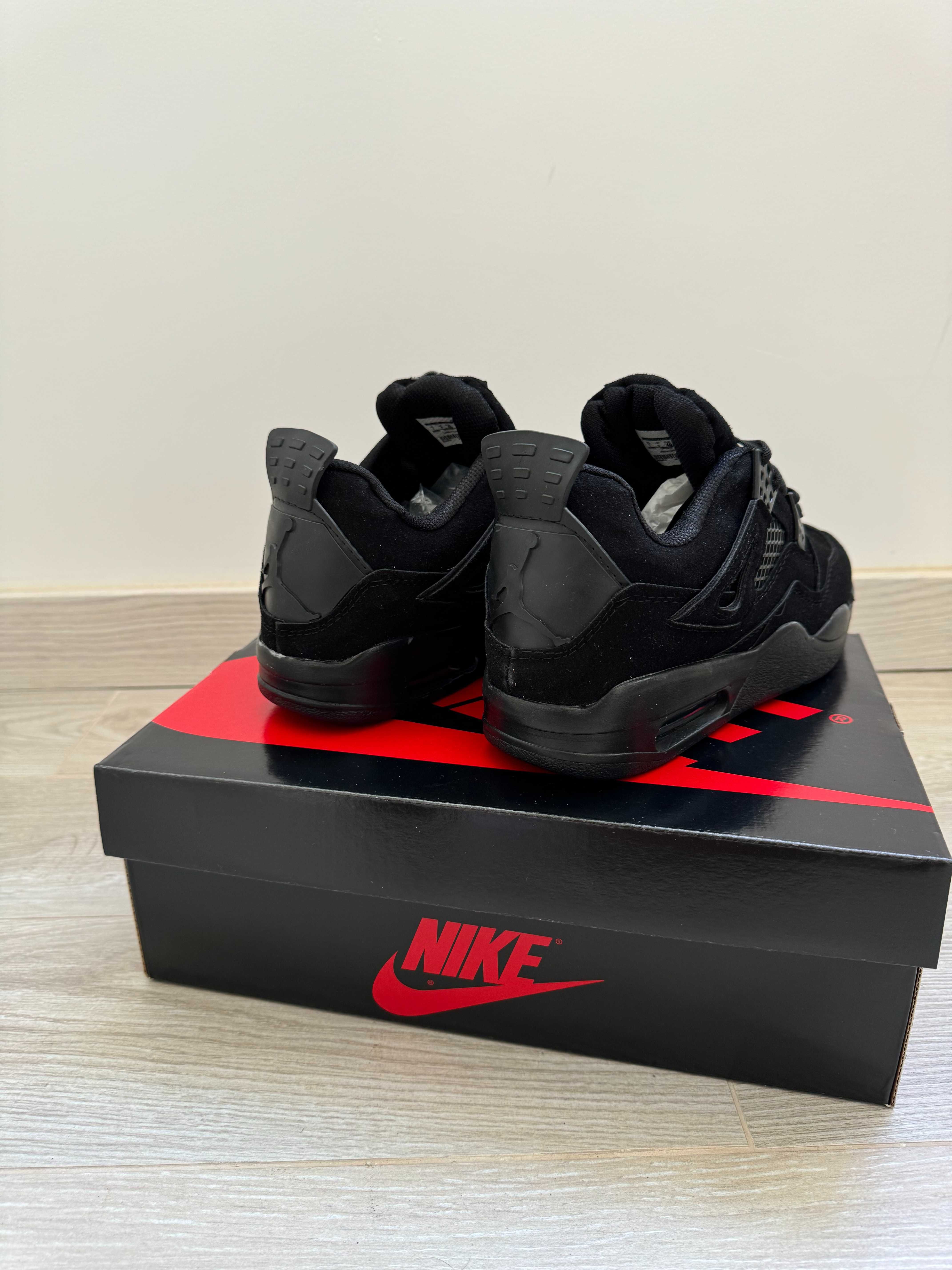 Adidasi AIR JORDAN 4 Black Cat, Produs Nou NIKE - Full Box