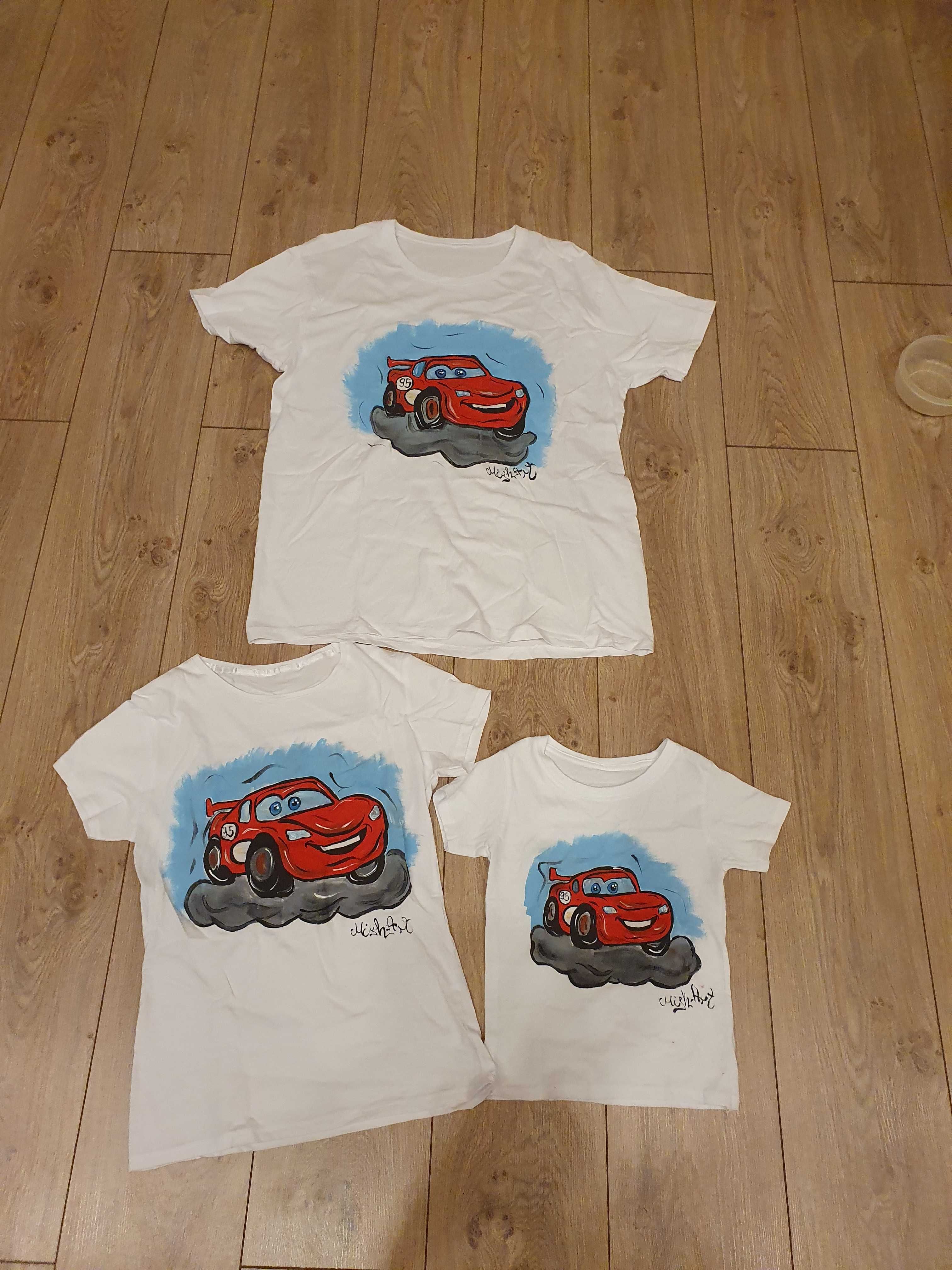Тениски за цялото семейство,колата Mcqueen,детска 98,дамска М,мъжка XL