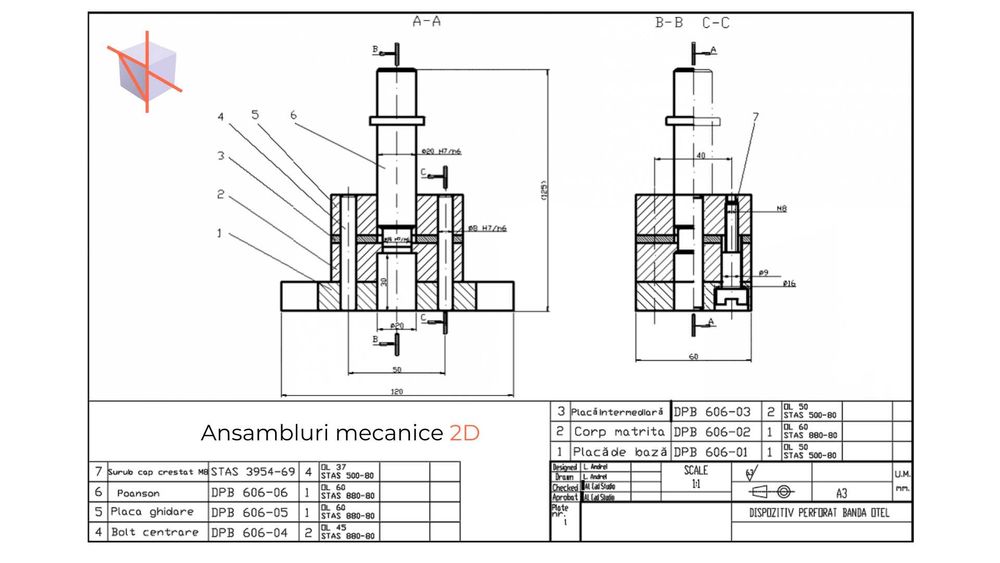 Servicii Proiectare CAD 2D/3D – Piese și Ansambluri Mecanice
