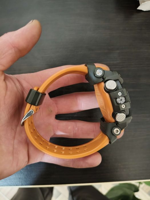 Ceas sport rezistent tip G-Shock Mudmaster – curea portocalie